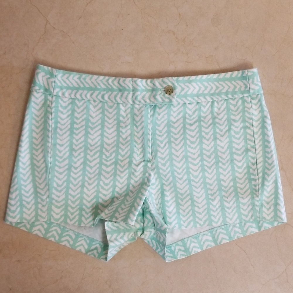 J.CREW Green and White Shorts